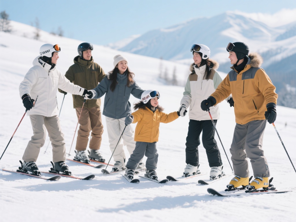 此外，滑雪也是一项社交属性极强的活动。朋友、家人一